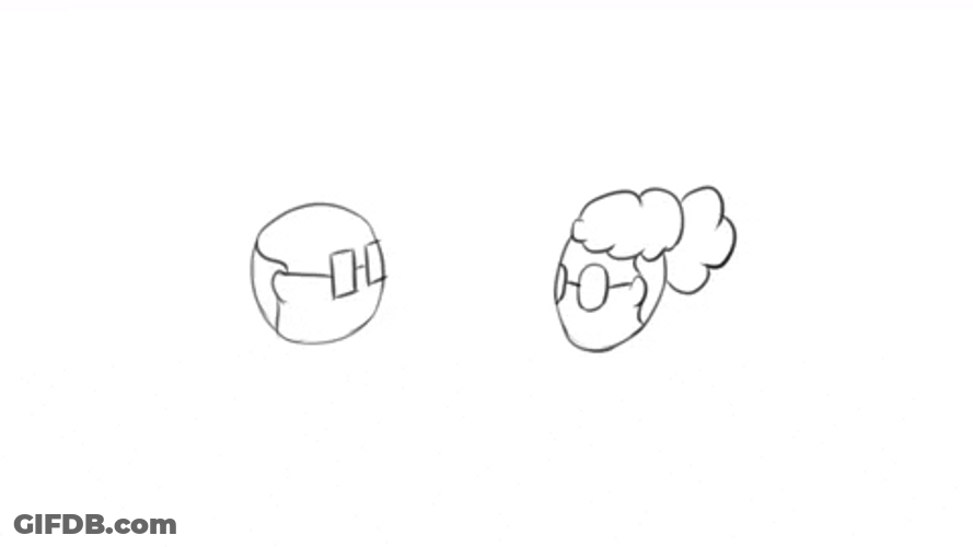 Doodle Head Art Fusion GIF