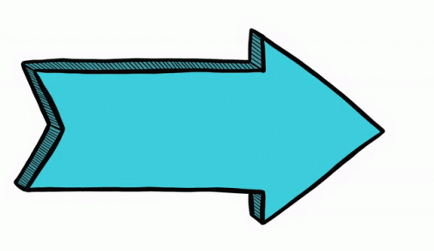 Doodle Teal Left Arrow GIF