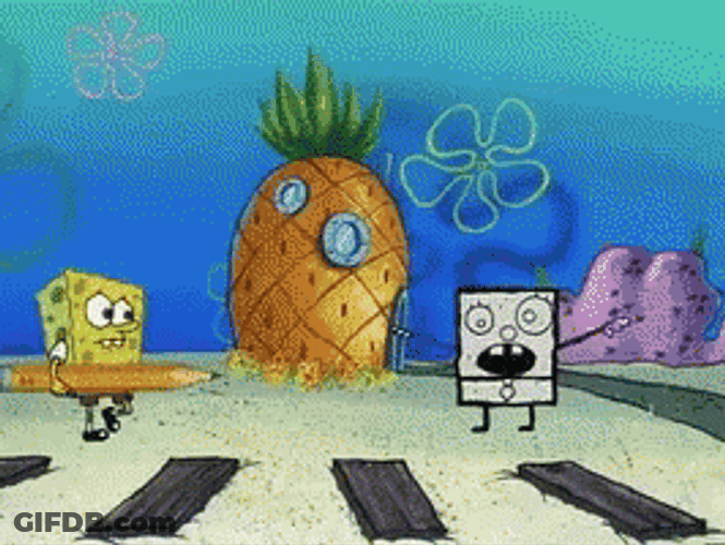 Doodlebob Spongebob Hes Got The Pencil GIF