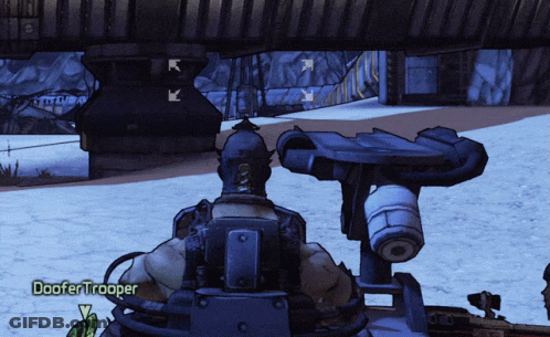 Doofer Trooper Standing In Snow GIF