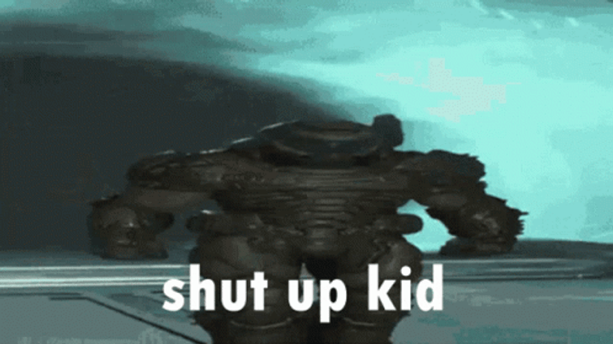 Doom Slayer Attacking Shut Up Kid Meme GIF