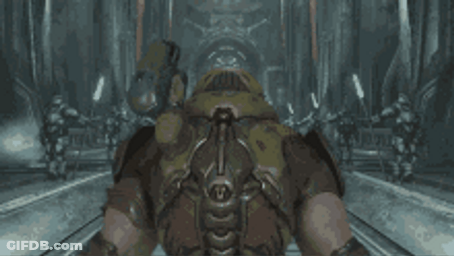 Doom Slayer Entering A Dull Place GIF