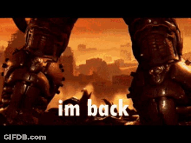 Doom Slayer Saying I'm Back GIF