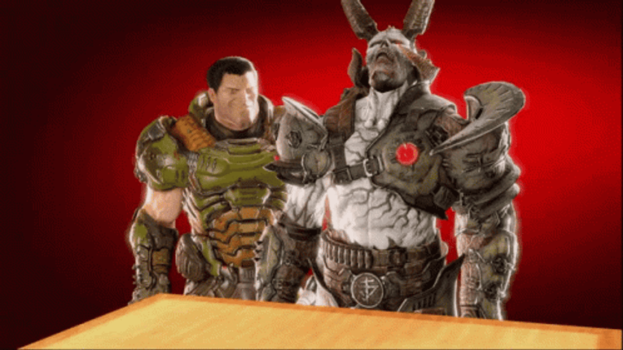 Doom Slayer Smashing Warrior Loop GIF