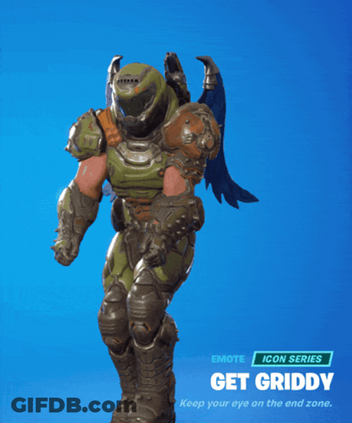 Doomguy Fortnite Griddy GIF