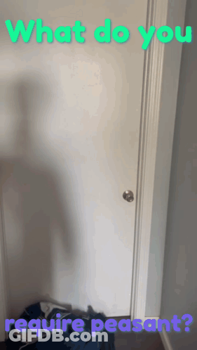 Door Saying What Do You Require Peasant GIF
