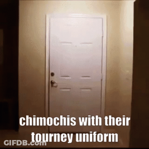 Door With Chimochis Tourney Uniform GIF