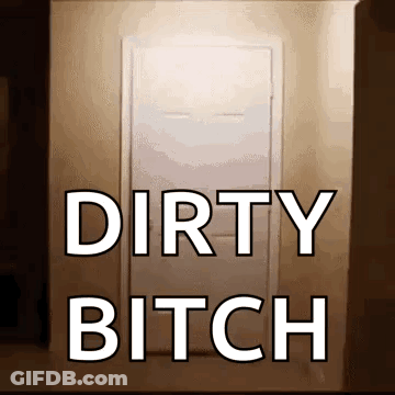 Door With Dirty Bitch GIF
