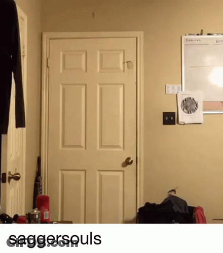 Door With Saggersouls Written On Bottom GIF