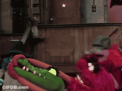 Door With Star Behind Cartoon Characters GIF