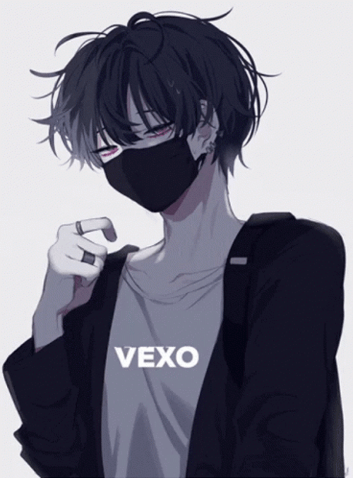 Dope Anime Emo Boy Vexo Facemask GIF