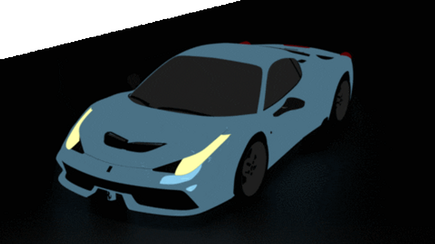 Dope Anime Sports Car Ferrari Speed GIF
