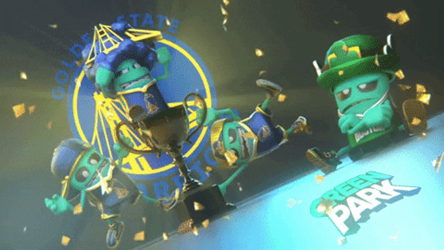 Dope Cartoon Golden State Warrior Design GIF