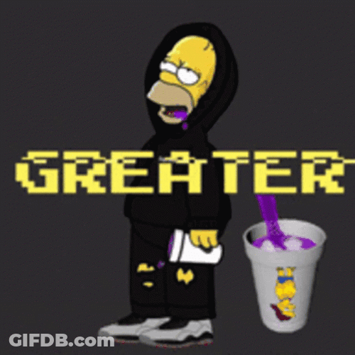 Dope Cartoon Homer Purple Drool GIF