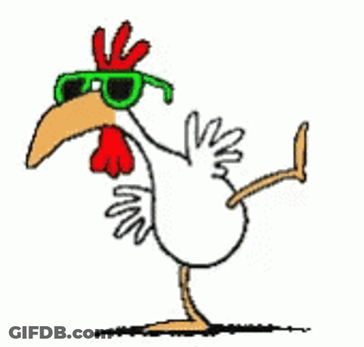 Dope Chicken Dance With Sunglasses GIF