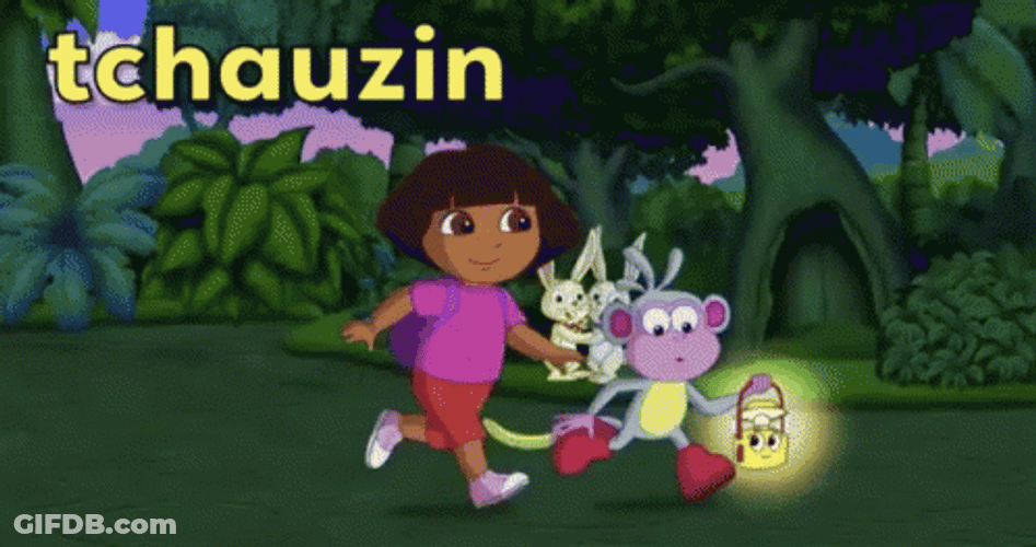 Dora And Boots Waving Their Hands GIF