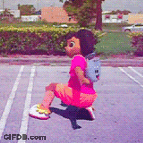 Dora Meme Dancing In The Parking Area GIF