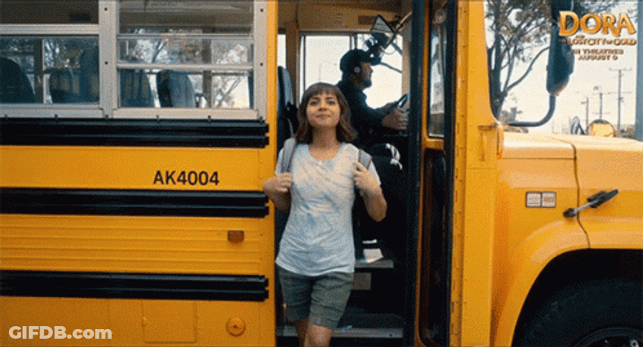 Dora Ride Struggle Bus GIF