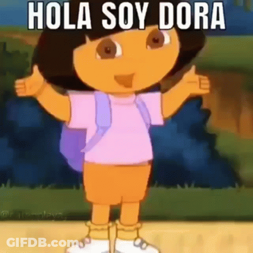 Dora The Explorer Is Giving A Thumbs Up While Wearing A Backpack And Giving A Thumbs Up . GIF