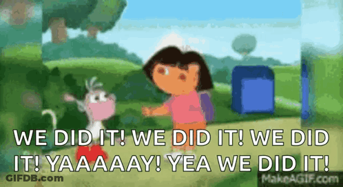 Dora The Explorer Next To Cow GIF