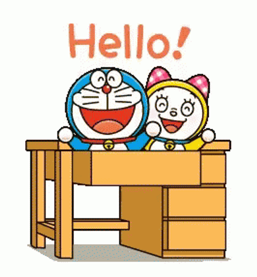 Doraemon And Dorami Hello GIF