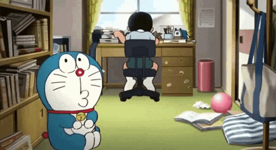 Doraemon Funny Face GIF