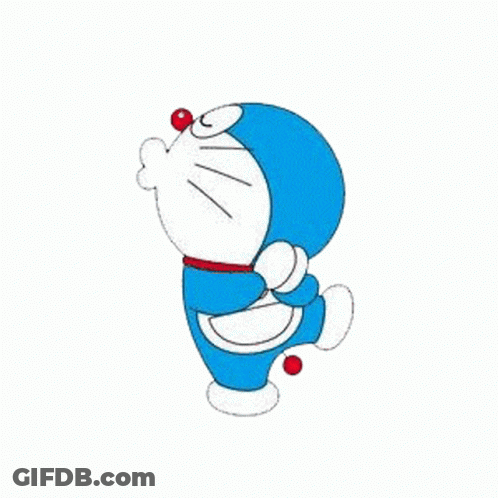 Doraemon Holding Pen And Writing GIF