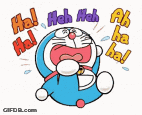 Doraemon Laughing Saying Ha GIF