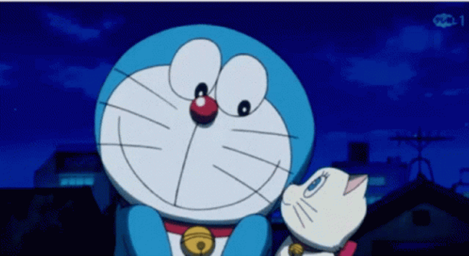 Doraemon Mii-Chan Kiss GIF