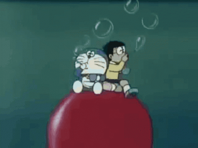 Doraemon Nobita Bubbles GIF