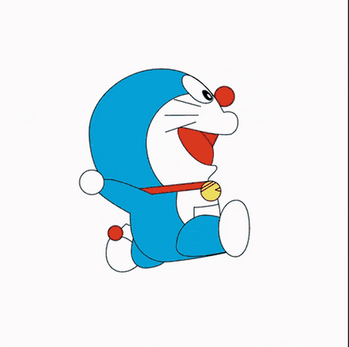 Doraemon Running Happy GIF