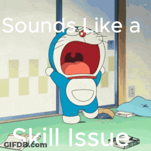 Doraemon Sounds Like A Skill Issue GIF