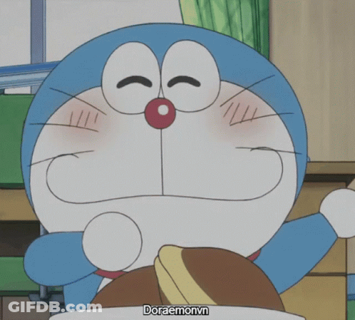 Doraemon With Red Nose GIF