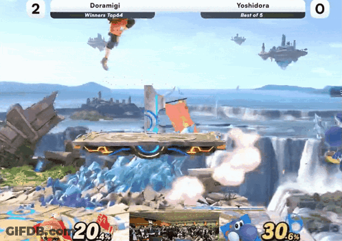 Doramigi And Yoshidora Are Playing A Video Game With A Score Of 2 To 0 GIF
