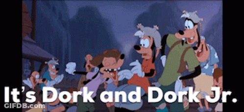 Dork Season Sign Next To Cartoon Character GIF