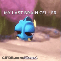 Dory From Finding Dory Lying In Sand GIF