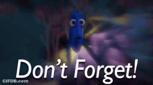 Dory From The Movie Finding Dory Is Swimming In The Ocean And Says Do N't Forget . GIF