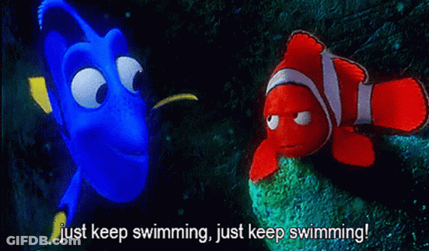 Dory Motivating Nemo GIF