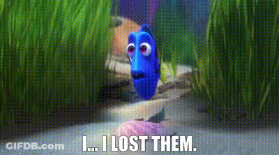 Dory Saying I Lost Them GIF