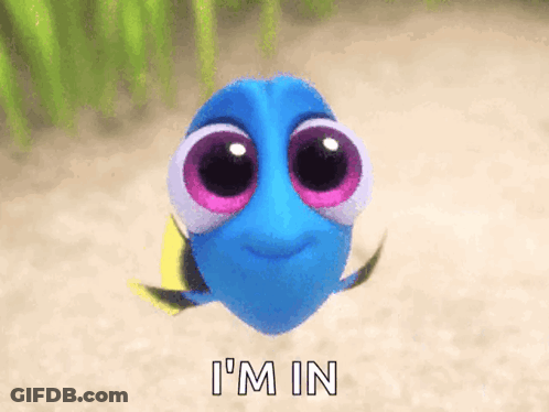 Dory Smiling Saying I'm In GIF