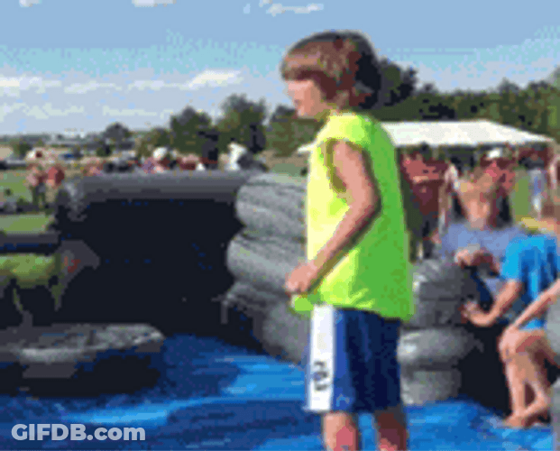 Double Fail Hit Kid GIF
