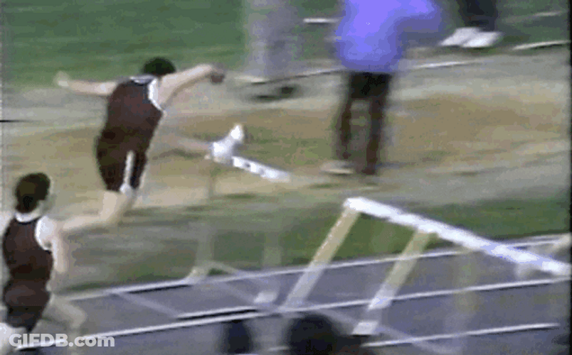 Double Fail Hurdle Race GIF