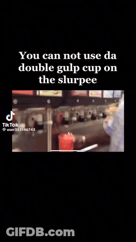 Double Gulp Cup On A Slurpee GIF