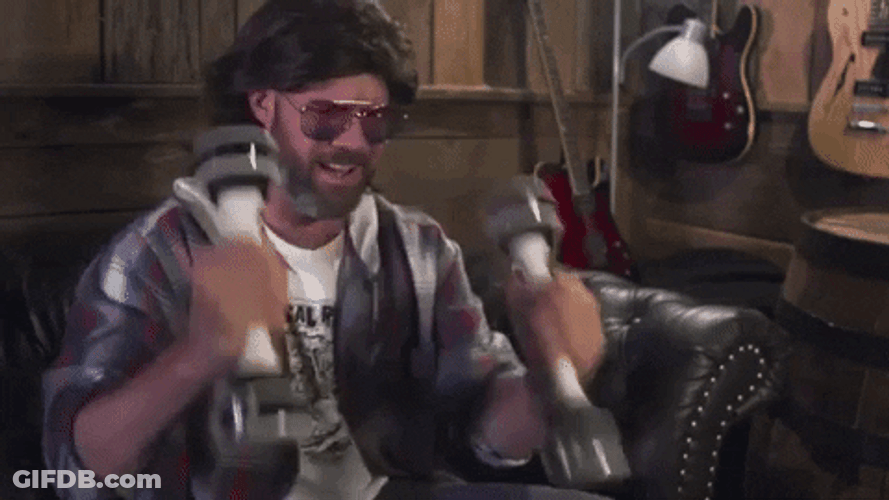 Double Shake Weight Work Out GIF