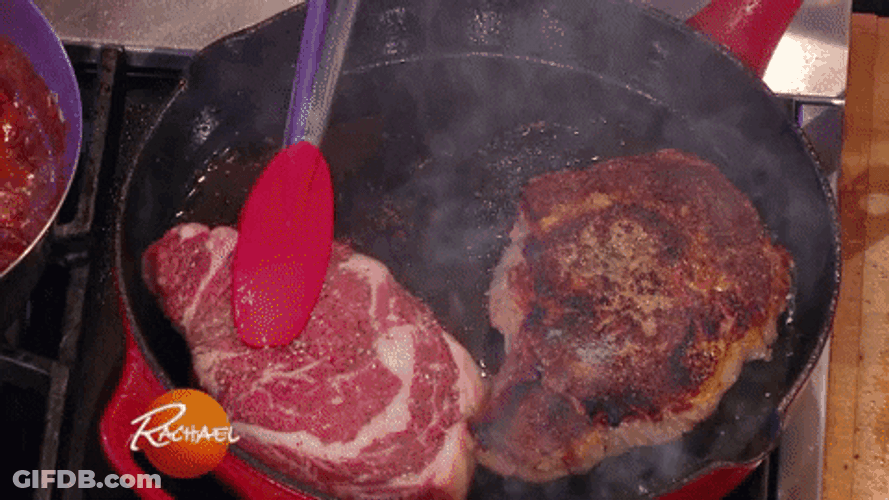 Double Steak Cooking Racheal Show GIF