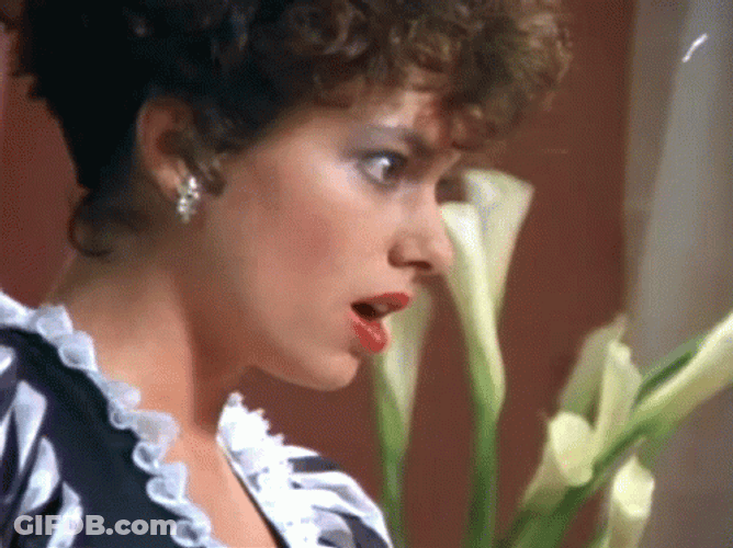 Double Take Susanna Hoffs Shock Reaction GIF