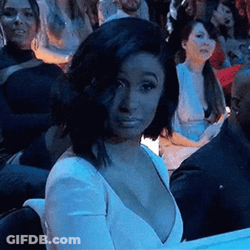 Double Take Wow Surprised Cardi B GIF