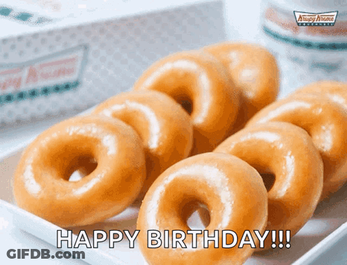 Doughnuts Saying Happy Birthday GIF