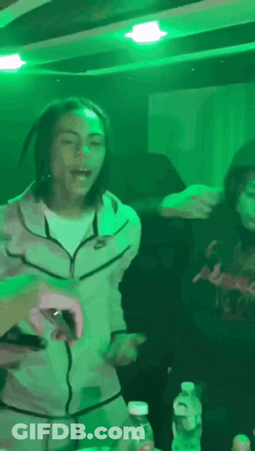 Dougie B Dancing In The Green Lights GIF