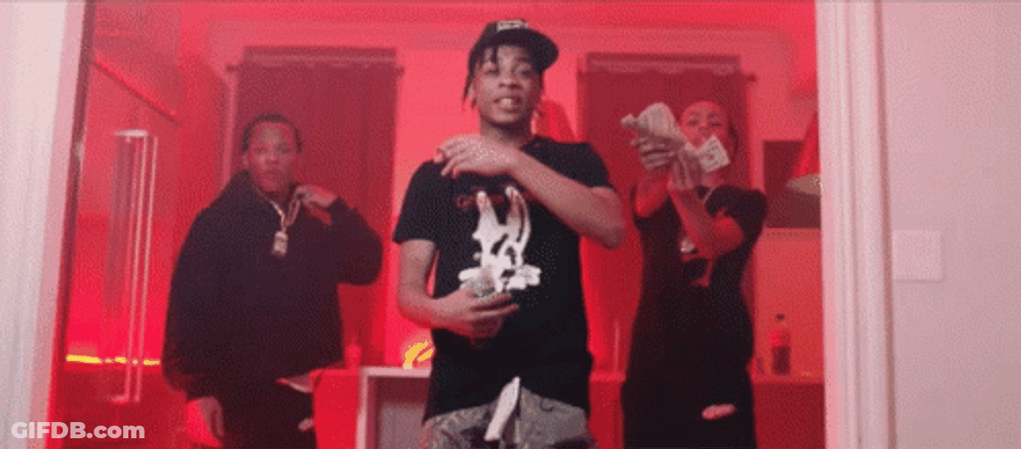 Dougie B Rapping In Red Lights GIF
